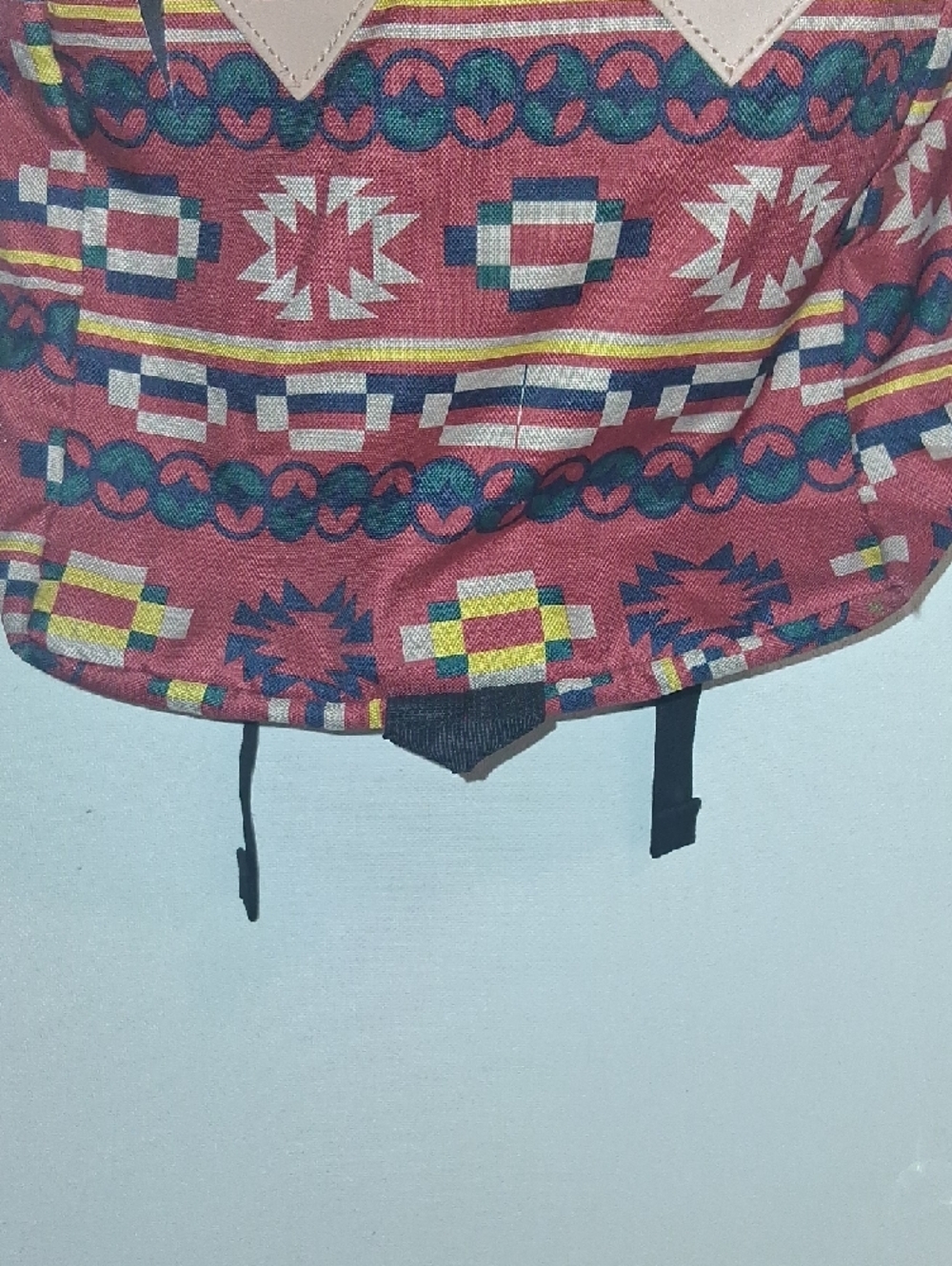 Men's Rust-Red Geometric Pattern Backpack - Unbranded - Picture 2 of 9